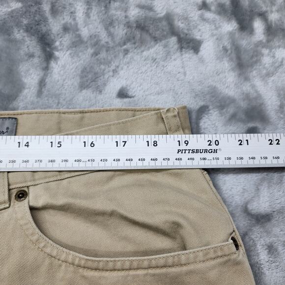 Eddie Bauer Jeans Mens 40X34 Tan Beige Stretch Denim Straight Leg Casual Preppy - Picture 10 of 14